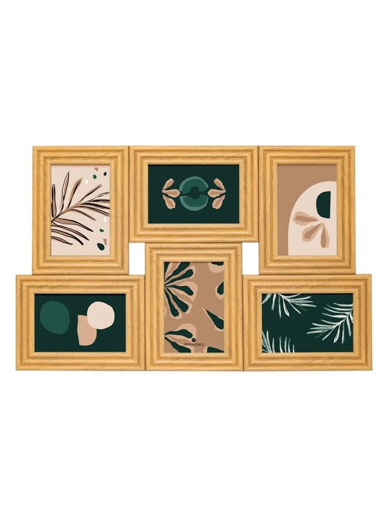 MIAhome MIAhome Ramka na zdjęcia multiramka na 6 zdjęć Sandra 55,5x35,3 cm Beżowy
