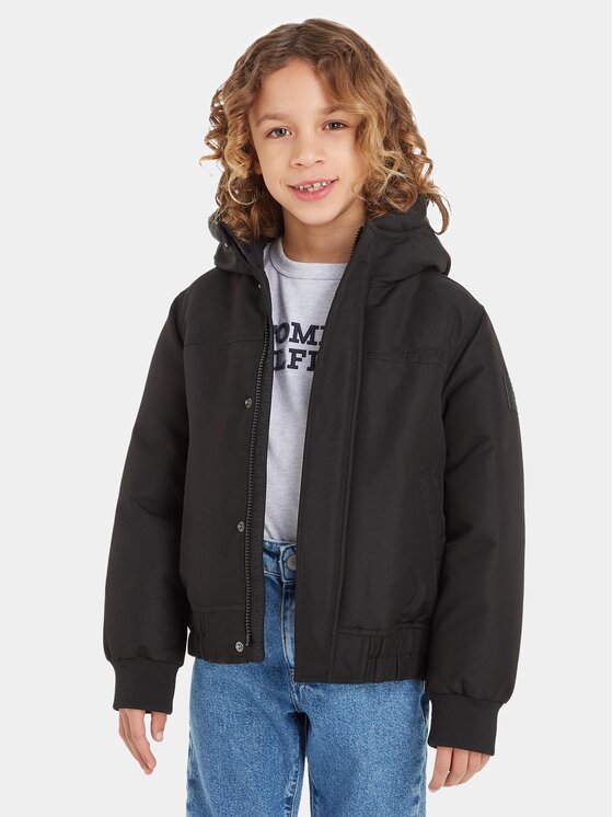 Gyerek Átmeneti kabát Tommy Hilfiger, Méret: 14Y, Fekete, KB0KB08562