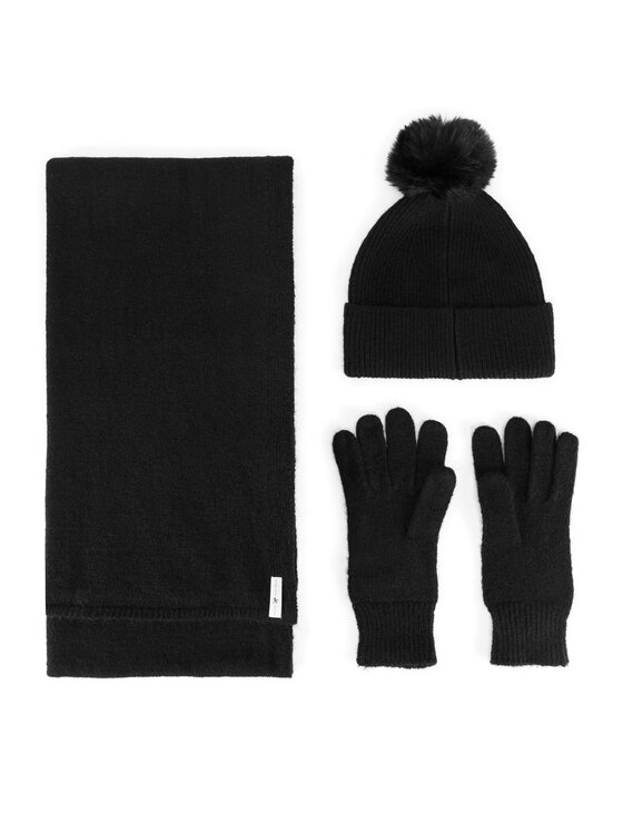 Beverly Hills Polo Club Beverly Hills Polo Club Komplekt müts, sall ja kindad BHPC-WC-002-AW24 Must