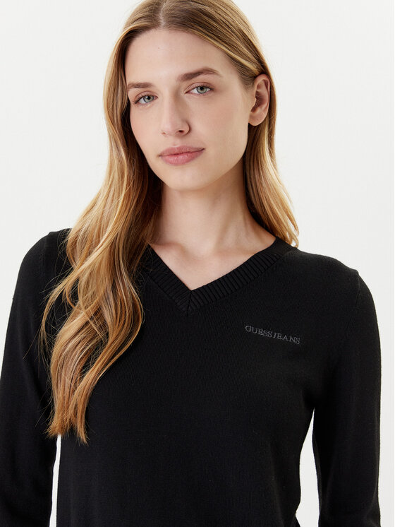 Guess Jeans Guess Jeans Pullover W4BR84 Z3HO2 Schwarz Regular Fit