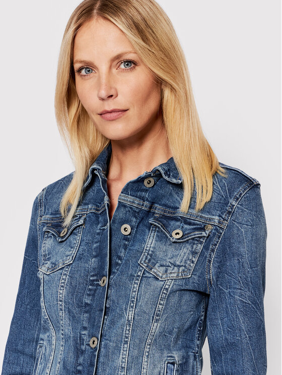 Pepe Jeans Pepe Jeans Джинсова куртка Thrift PL402011 Голубий Regular Fit