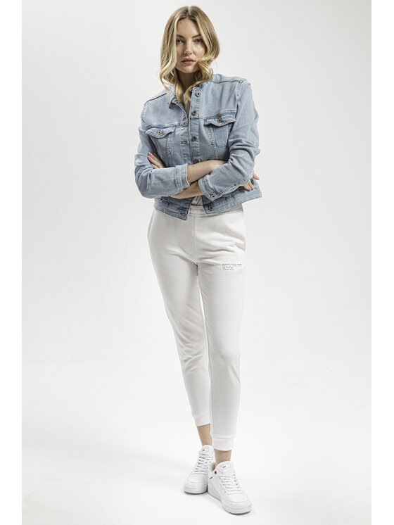 Cross Jeans Cross Jeans Spodnie dresowe 80128-252 Biały Regular Fit