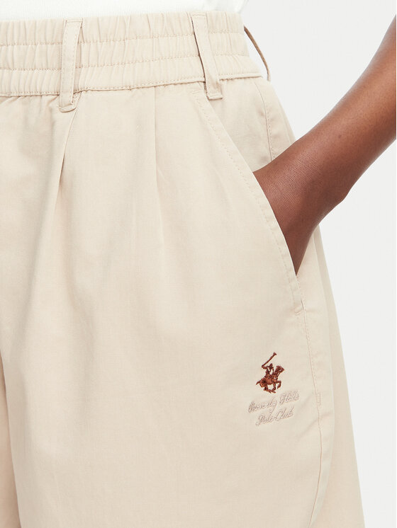 Beverly Hills Polo Club Beverly Hills Polo Club Riidest šortsid P-SS26W-B576580 Beež Regular Fit
