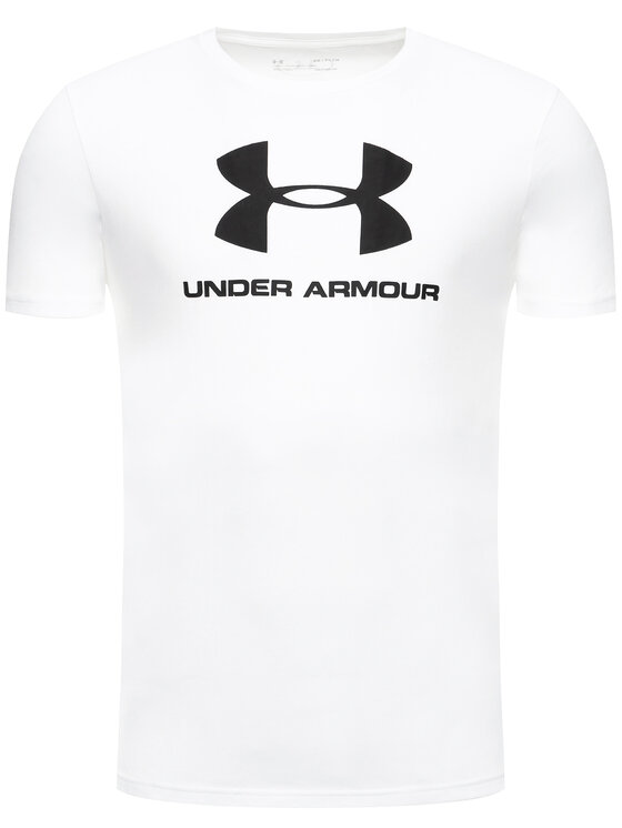 Under Armour Under Armour Majica Ua Sportstyle Logo 1329590 Bela Loose Fit