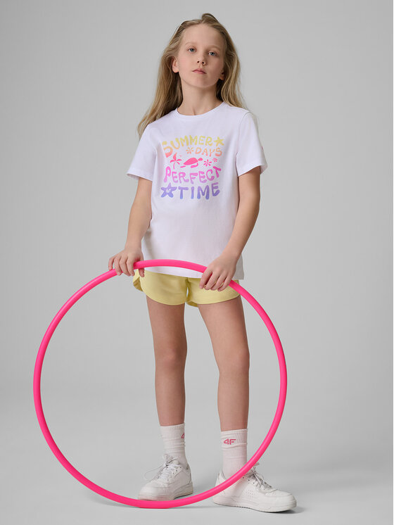 4F 4F T-Shirt POOLSIDE CLUB Biały Regular Fit