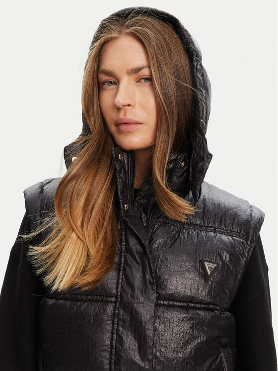 Guess Guess Vestă W5YL11 WHDO2 Negru Regular Fit
