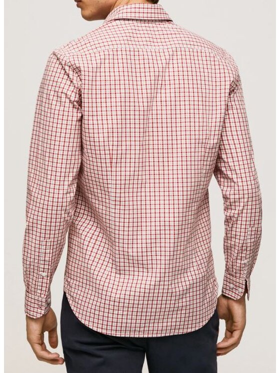 Pepe Jeans Pepe Jeans Koszula PM307645 732 Czerwony Slim Fit