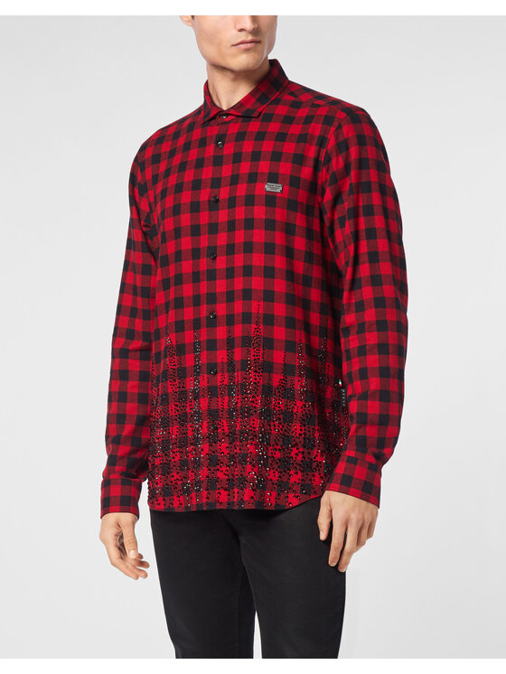 PHILIPP PLEIN PHILIPP PLEIN Košile 14665 Červená Fitted Fit