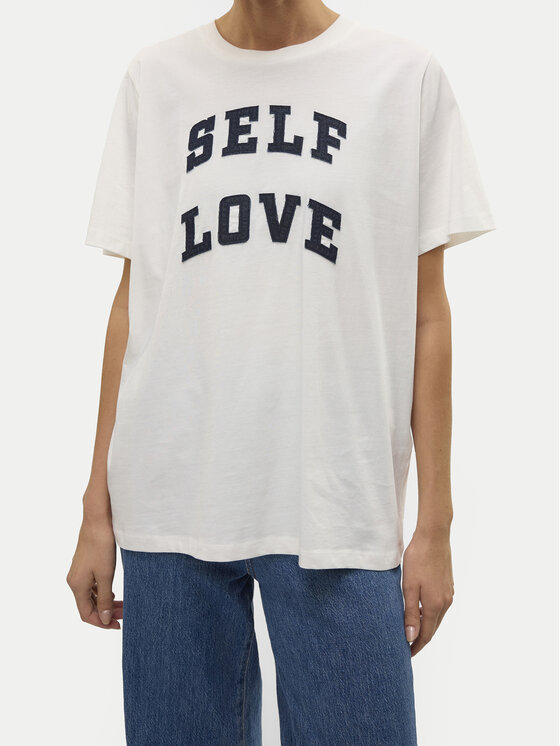 Vero Moda Vero Moda Tričko Halle 10321318 Biela Loose Fit