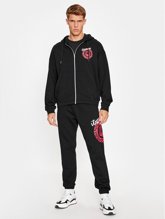 Just Cavalli Just Cavalli Sweatshirt 75OAIG02 Schwarz Relaxed Fit
