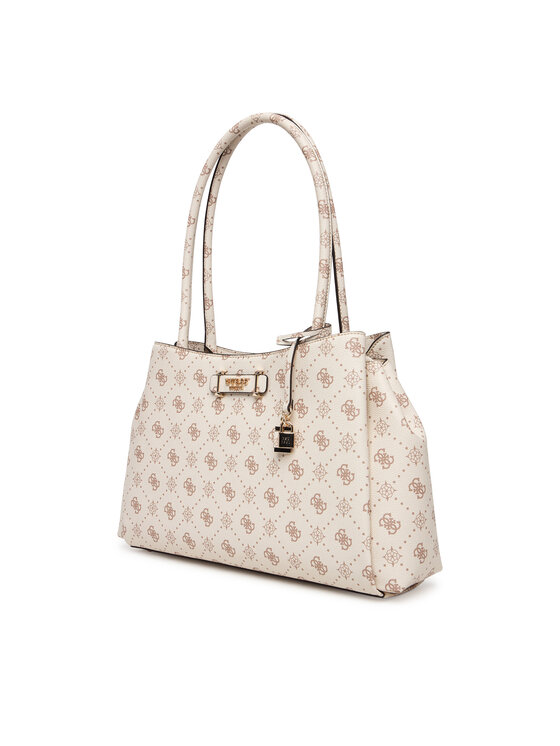 Guess Guess Ročna torba Carrie Logo HWGP98 98220 Écru