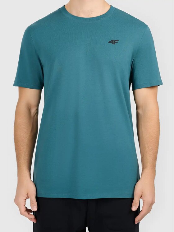 4F 4F T-Shirt 4FWAW26TTSHM3578-46S Πράσινο Regular Fit