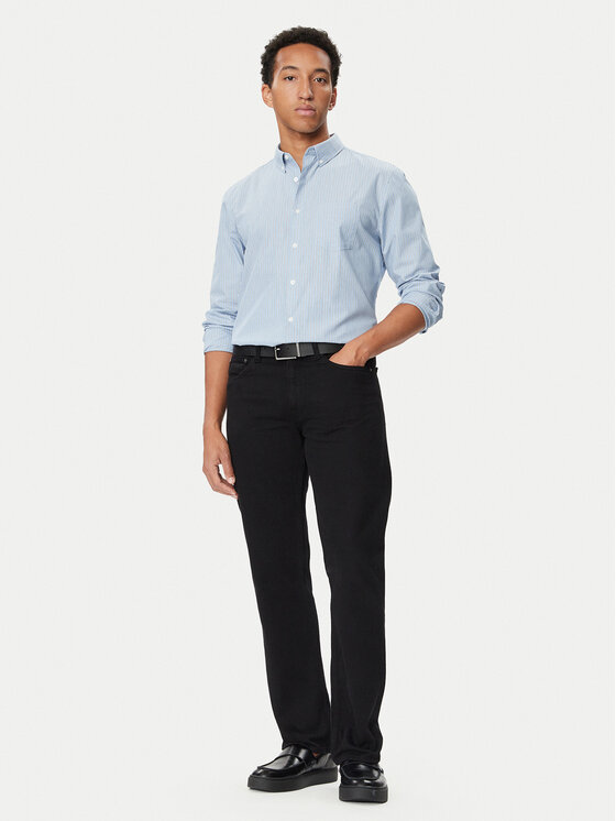 Calvin Klein Calvin Klein Koszula LV04LH117G Niebieski jasny Slim Fit