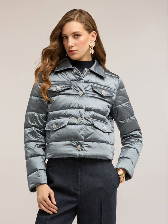Motivi Motivi Giubbotto piumino F009Q100743N013 Grigio Regular Fit
