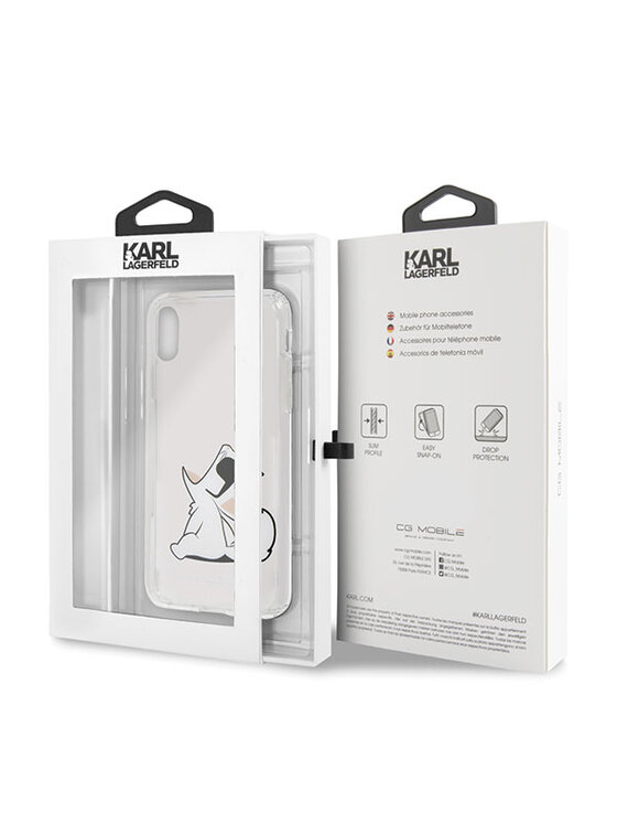 KARL LAGERFELD KARL LAGERFELD Etui na telefon iPhone X/ Xs Przezroczysty