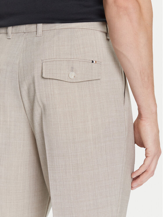 BOSS BOSS Pantaloni din material C-Perin-DPL 50545822 Bej Tapered Fit