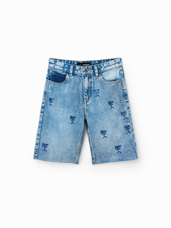 Desigual Desigual Kratke traperice 23SBDD01 Plava Regular Fit