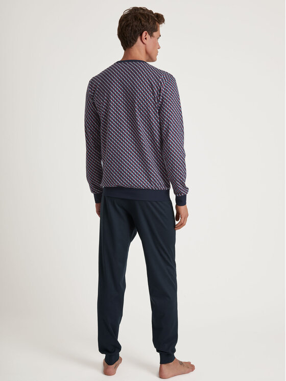 Calida Calida Pyžamo 47480 Tmavomodrá Regular Fit
