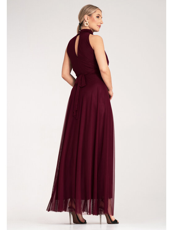 FIGL FIGL Abito da sera M1173 Bordeaux Flared Fit