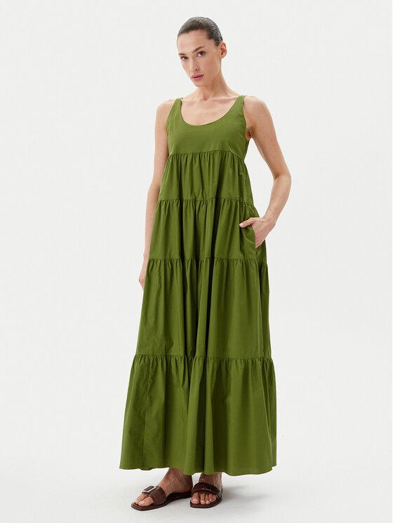 MICHAEL Michael Kors MICHAEL Michael Kors Ljetna haljina MS582WLF4C Zelena Regular Fit