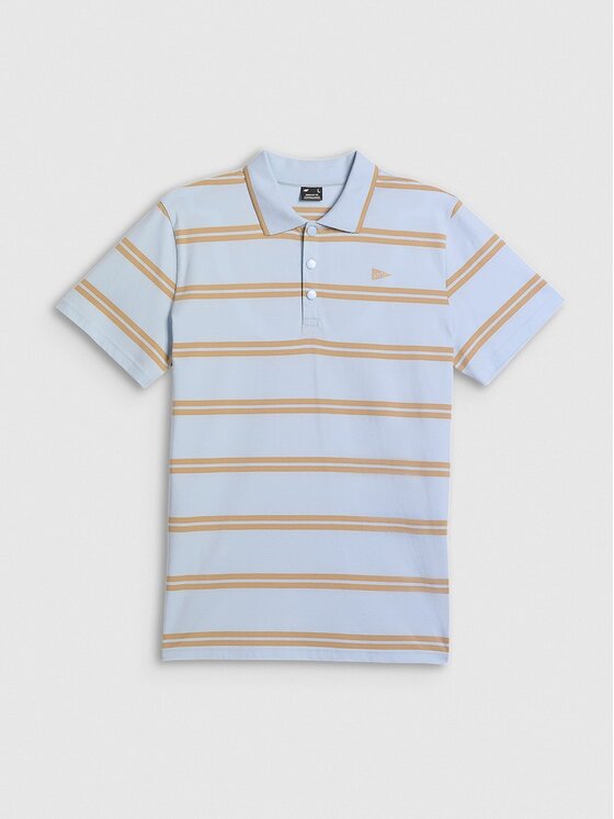 4F 4F Polo 4FRSS26TPTSM0898-34S Niebieski Regular Fit
