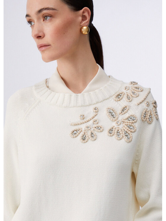 Liu Jo Liu Jo Maglione WA6219MA97P10701 Bianco Regular Fit