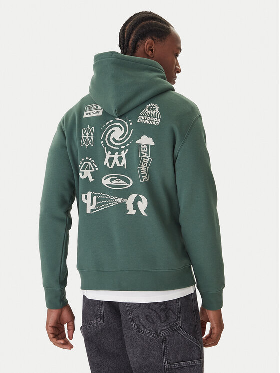 Quiksilver Quiksilver Суитшърт Salt Water Graphic EQYFT05126 Зелен Comfort Fit