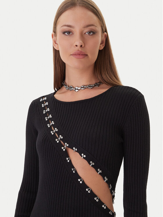 Patrizia Pepe Patrizia Pepe Vestito di maglia 2A2960 K291 Nero Regular Fit