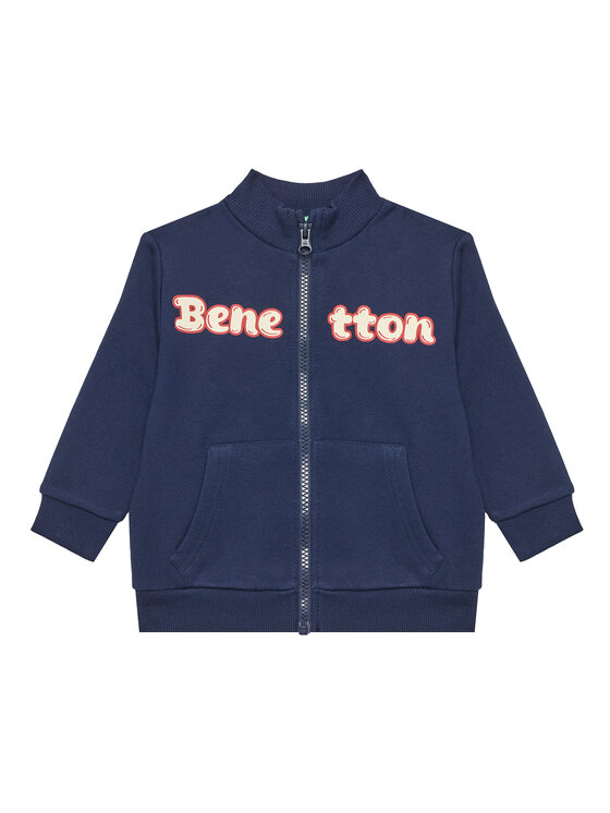 United Colors Of Benetton Bluza 3J70G503M Granatowy Regular Fit