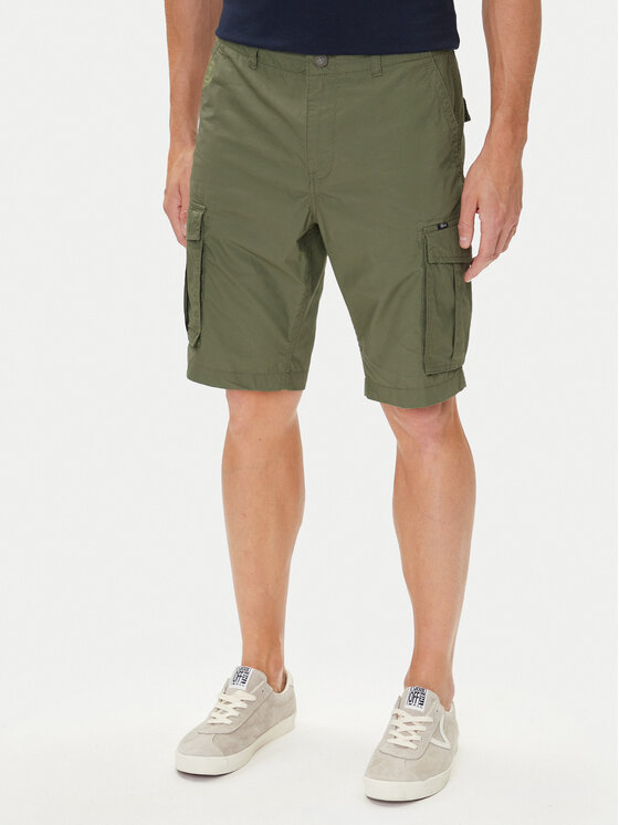 Petrol Industries Petrol Industries Pantaloncini di tessuto M-1050-SHO600 Verde Cargo Fit