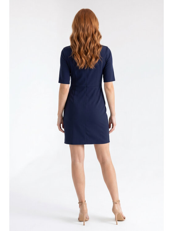 FIGL FIGL Φόρεμα κοκτέιλ M1372 Σκούρο μπλε Fitted Fit