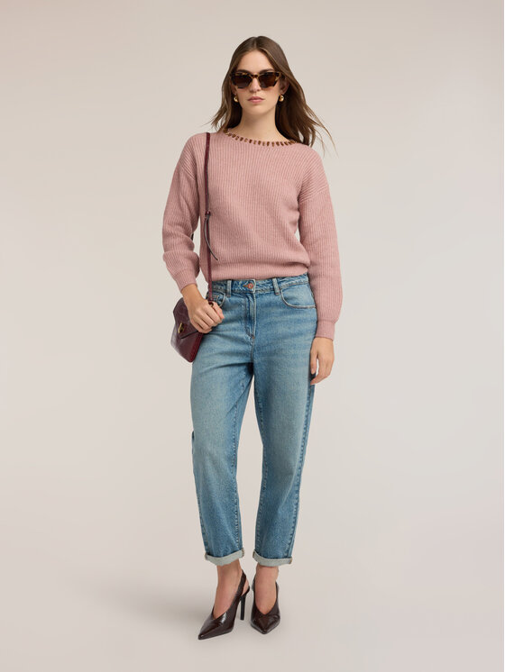 Motivi Motivi Maglione M449W004162N006 Rosa Boxy Fit
