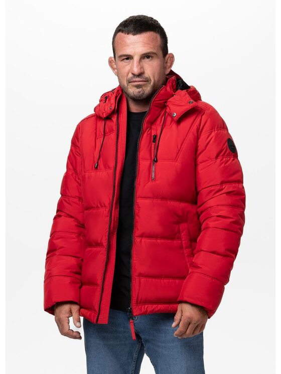 PITBULL PITBULL Kurtka zimowa PIEDMONT Czerwony Regular Fit