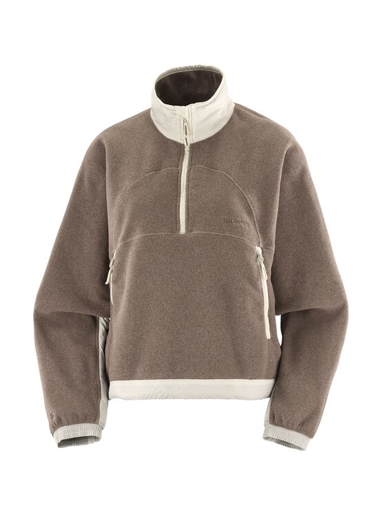 Salomon Salomon Bluza techniczna CHROMA FLEECE HZ W Brązowy Regular Fit