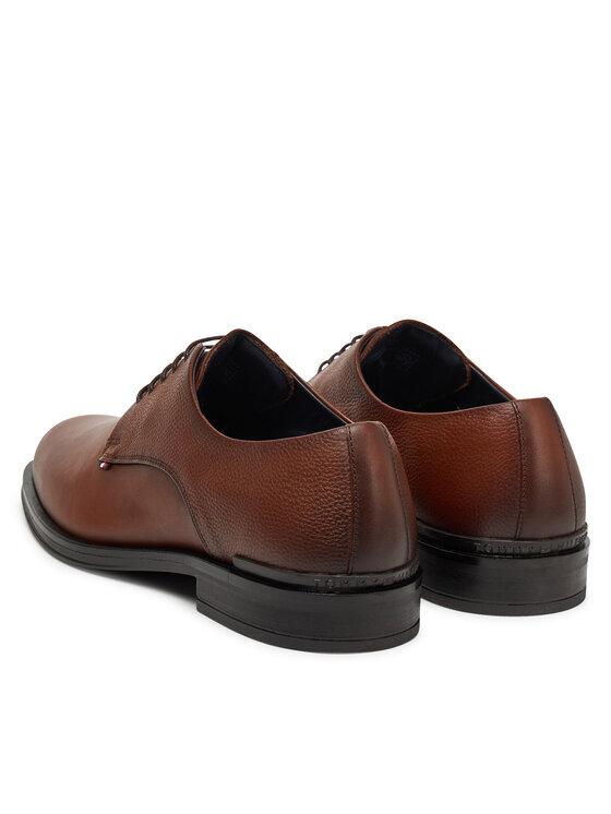 Tommy Hilfiger Tommy Hilfiger Półbuty Core Hilfiger Leather Shoe FM0FM05375 Brązowy