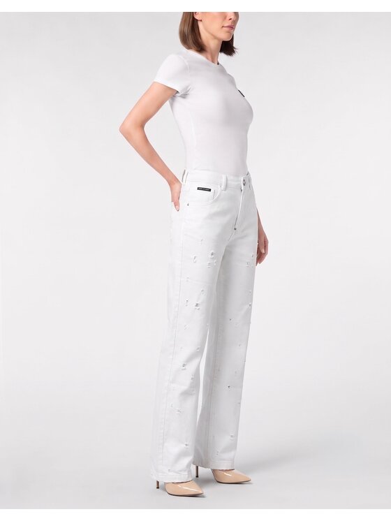 PHILIPP PLEIN PHILIPP PLEIN Jeans 31767 Bianco Straight Fit