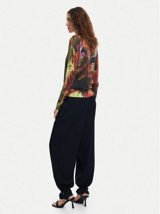 Desigual Desigual Sweter Camo Petals 24WWJF75 Kolorowy Regular Fit