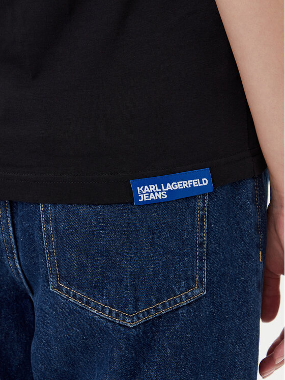 KARL LAGERFELD KARL LAGERFELD T-särk A1W17019 Must Regular Fit