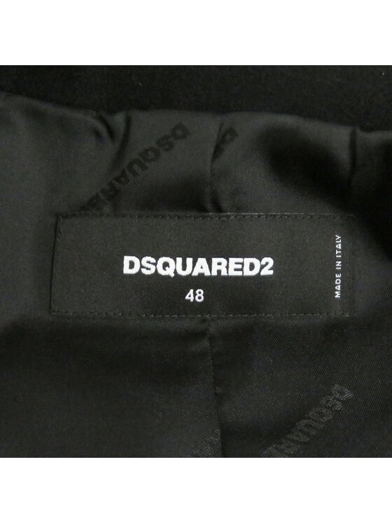 Dsquared2 Dsquared2 Vlnený kabát S74AA0259 S53003 900 Čierna Regular Fit
