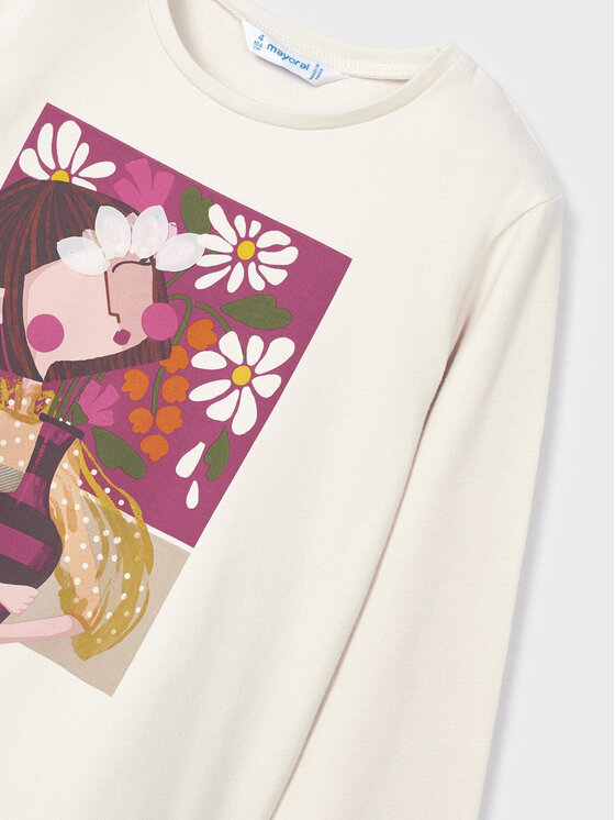Mayoral Mayoral Blusa 4.007 Écru Regular Fit