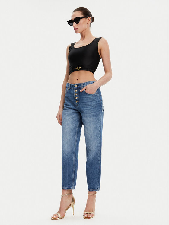 Just Cavalli Just Cavalli Blugi 78PAB5B5 Albastru Wide Leg