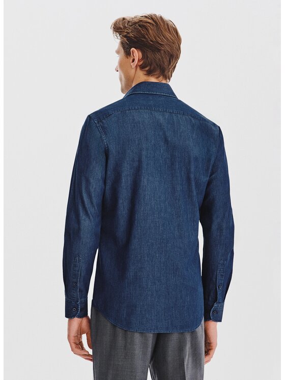 Pako Lorente Pako Lorente Koszula P25WF-1X-016 Granatowy Slim Fit