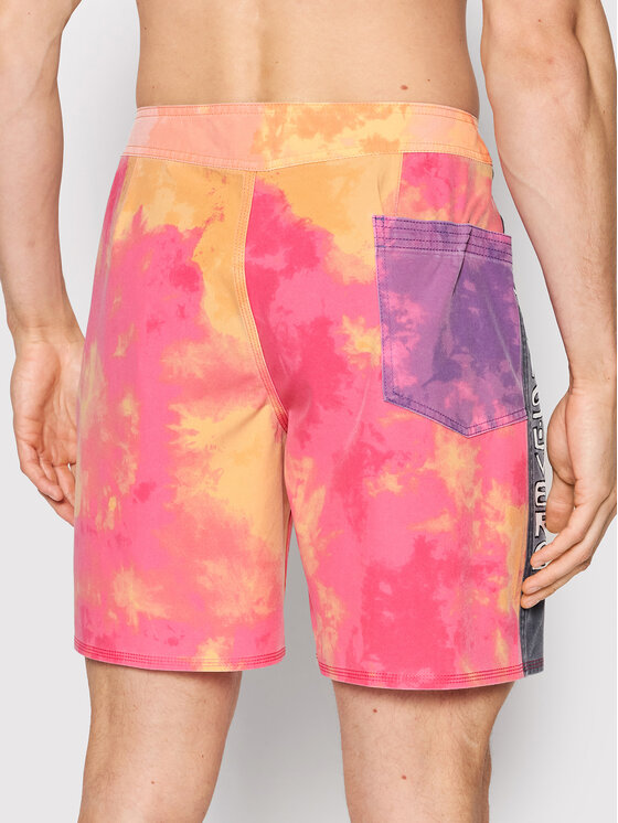 Quiksilver Quiksilver Szorty kąpielowe Surfsilk Acid Wash EQYBS04671 Różowy Regular Fit