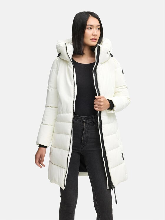 Navahoo Navahoo Kurtka zimowa Mondnebel Biały Regular Fit