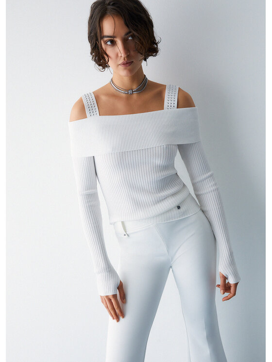 Liu Jo Liu Jo Maglione WA6061MS55N10701 Bianco Regular Fit