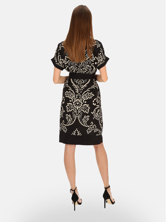 Potis & Verso Potis & Verso Sukienka letnia Lara Czarny Regular Fit