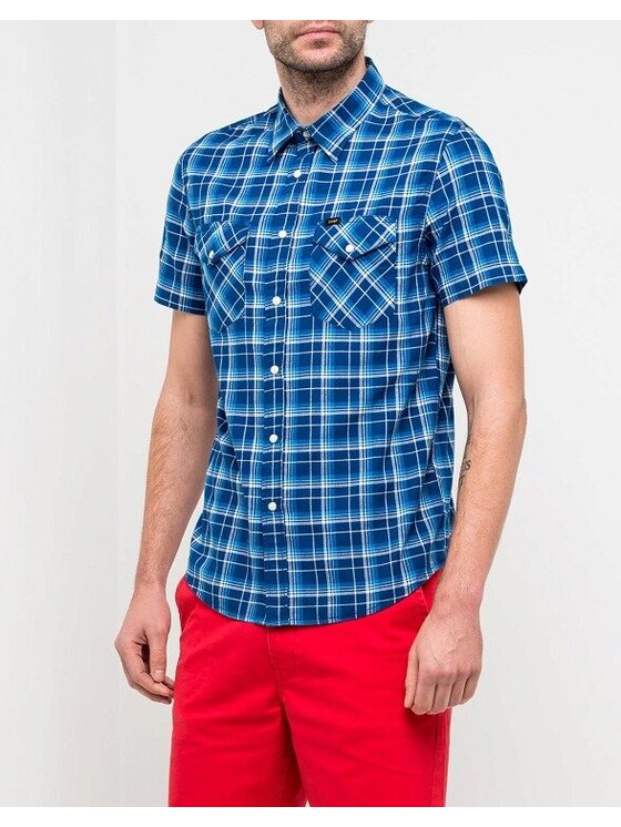 Lee Lee Camicia SS WESTERN Bianco Regular Fit
