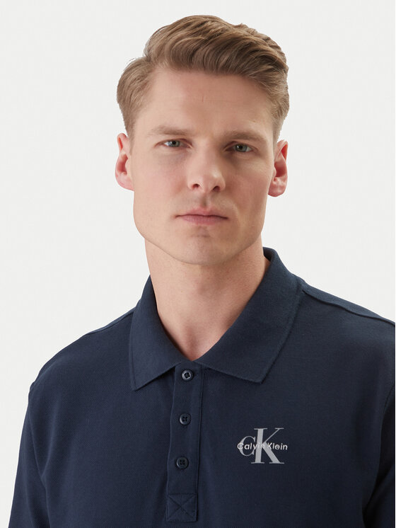 Calvin Klein Jeans Calvin Klein Jeans Polokošile Easy Monologo LV04RF209G Tmavomodrá Regular Fit