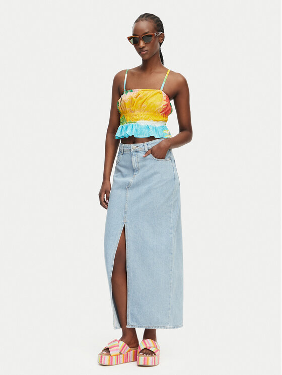 Roxy Roxy Jeans suknja Sun Winds ERJDK03035 Plava Regular Fit