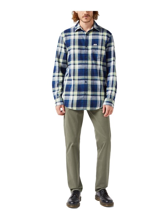 Wrangler Wrangler Spodnie materiałowe 112350877 Zielony Regular Fit